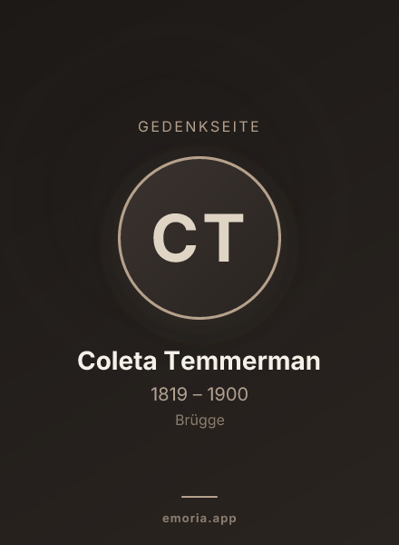 Gedenkportrait von Coleta Temmerman