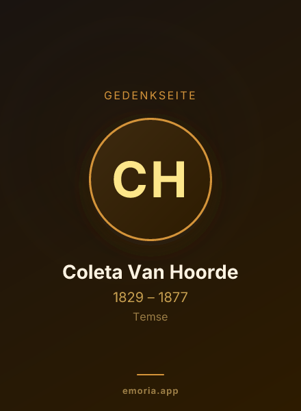 Gedenkportrait von Coleta Van Hoorde