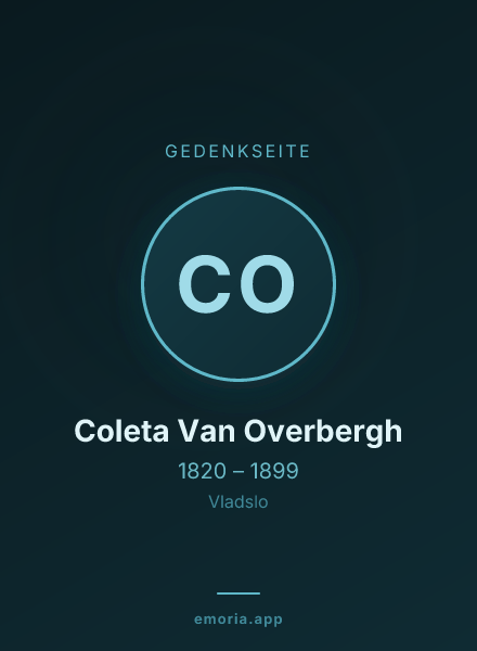 Gedenkportrait von Coleta Van Overbergh
