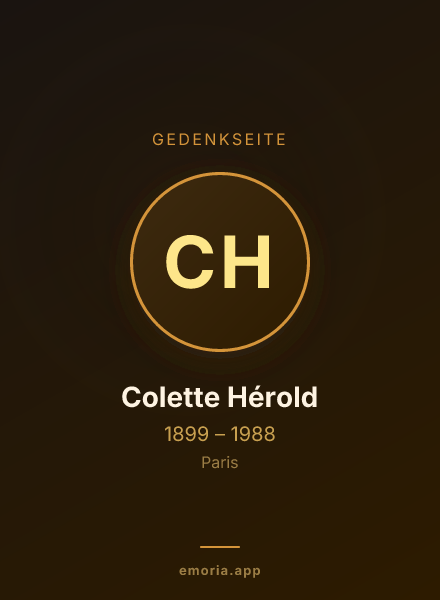 Gedenkportrait von Colette Hérold