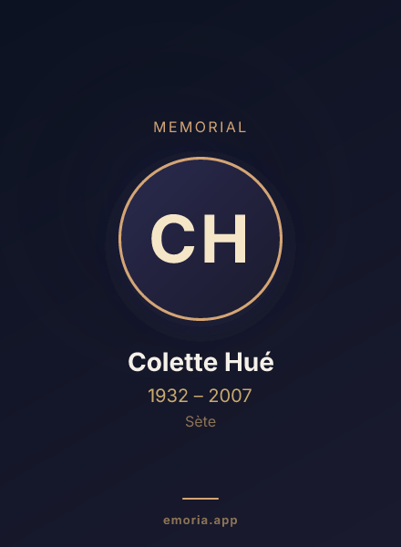 Memorial portrait of Colette Hué