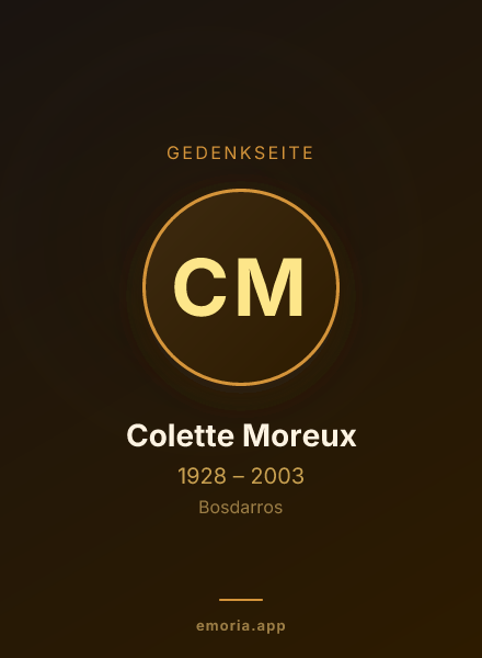 Gedenkportrait von Colette Moreux