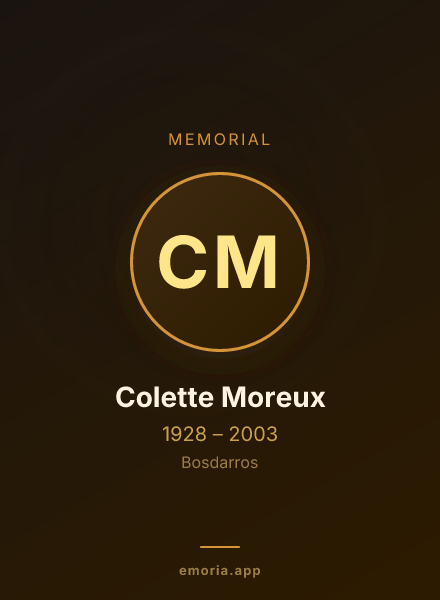 Memorial portrait of Colette Moreux
