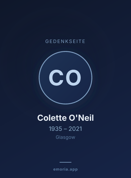 Gedenkportrait von Colette O'Neil