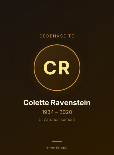 Gedenkportrait von Colette Ravenstein