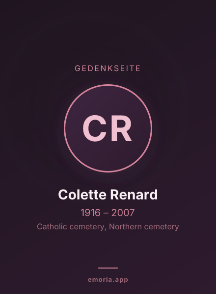 Gedenkportrait von Colette Renard
