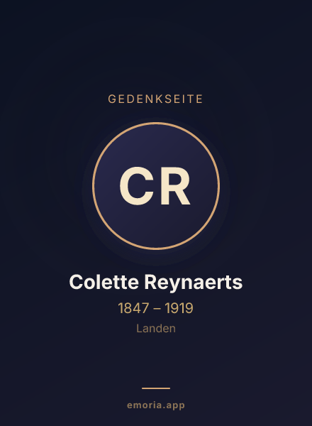 Gedenkportrait von Colette Reynaerts