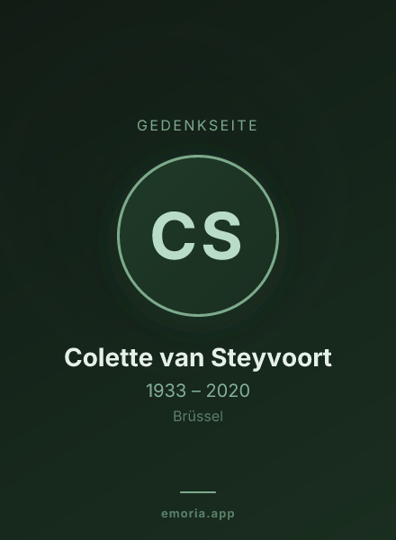 Gedenkportrait von Colette van Steyvoort