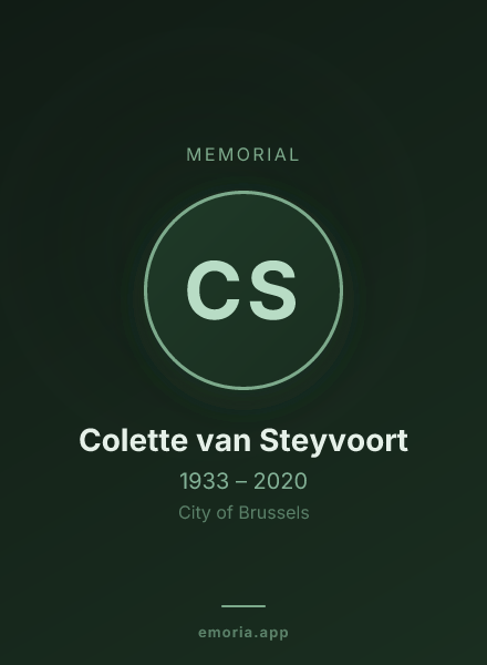 Memorial portrait of Colette van Steyvoort