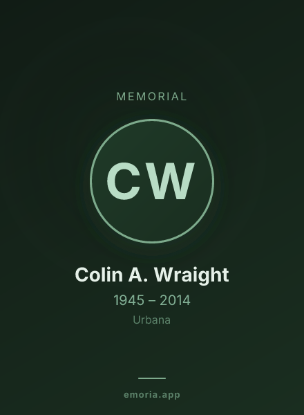 Memorial portrait of Colin A. Wraight