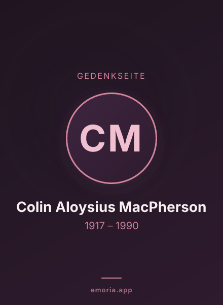 Gedenkportrait von Colin Aloysius MacPherson