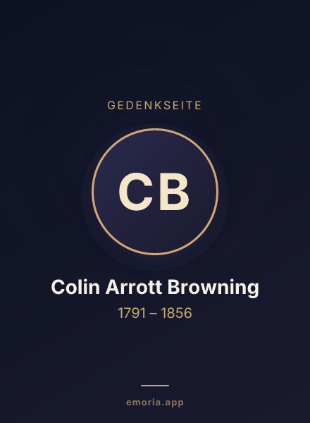 Gedenkportrait von Colin Arrott Browning