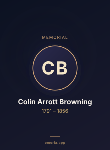 Memorial portrait of Colin Arrott Browning