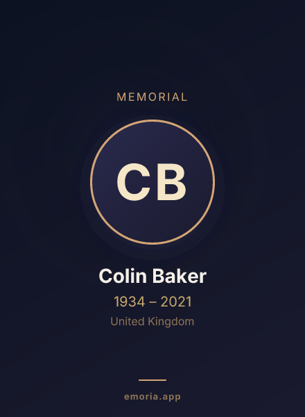 Memorial portrait of Colin Baker