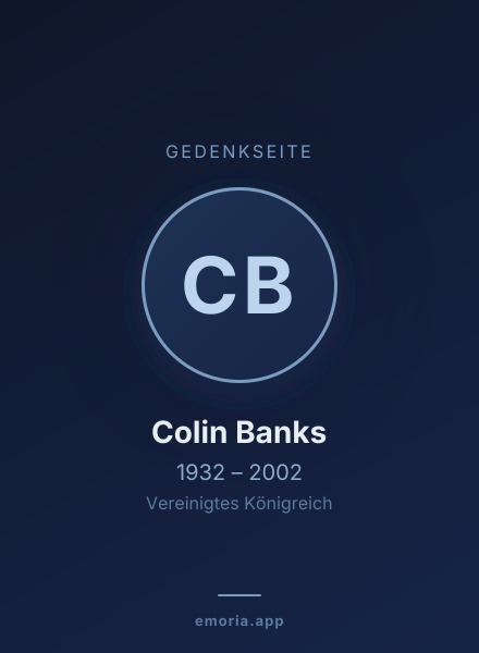 Gedenkportrait von Colin Banks