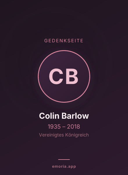 Gedenkportrait von Colin Barlow