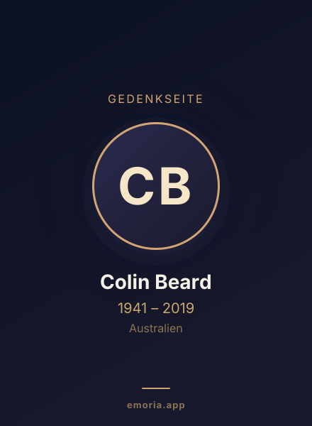 Gedenkportrait von Colin Beard