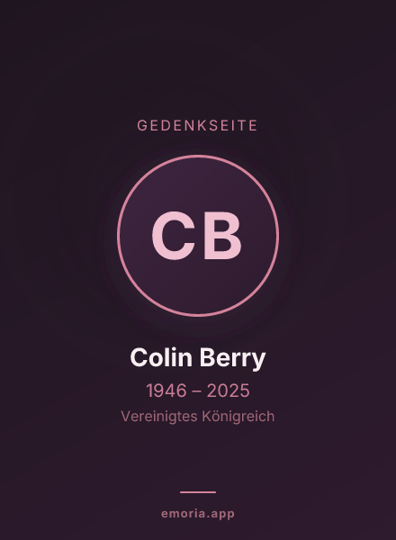 Gedenkportrait von Colin Berry