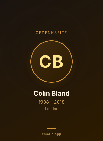 Gedenkportrait von Colin Bland