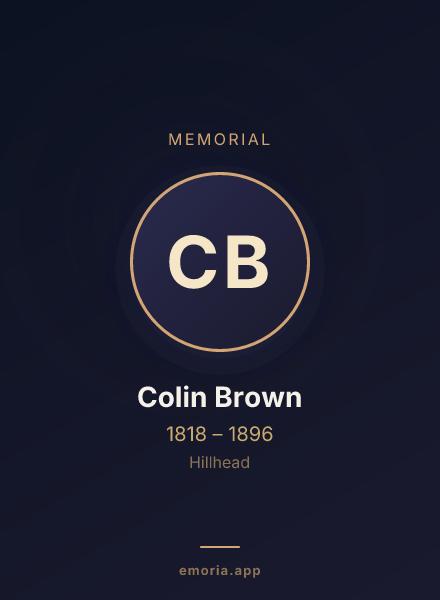 Memorial portrait of Colin Brown