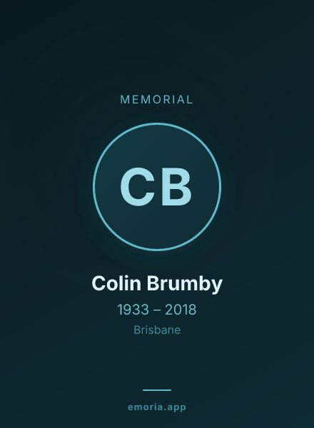 Memorial portrait of Colin Brumby