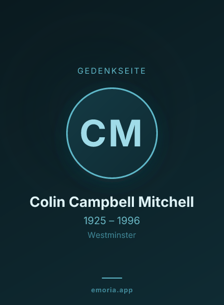 Gedenkportrait von Colin Campbell Mitchell