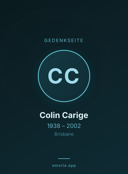 Gedenkportrait von Colin Carige