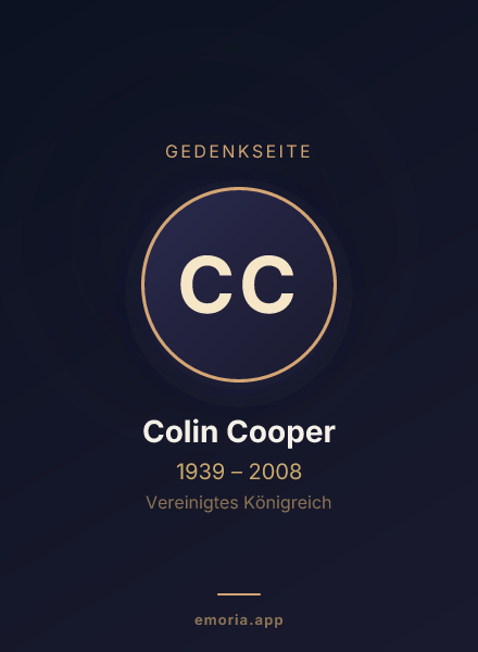 Gedenkportrait von Colin Cooper