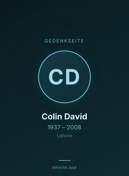 Gedenkportrait von Colin David