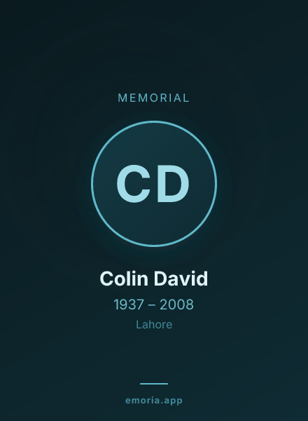 Memorial portrait of Colin David