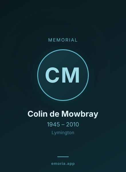Memorial portrait of Colin de Mowbray