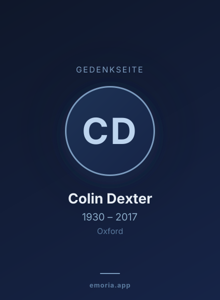 Gedenkportrait von Colin Dexter
