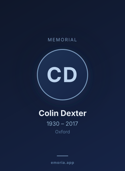 Memorial portrait of Colin Dexter