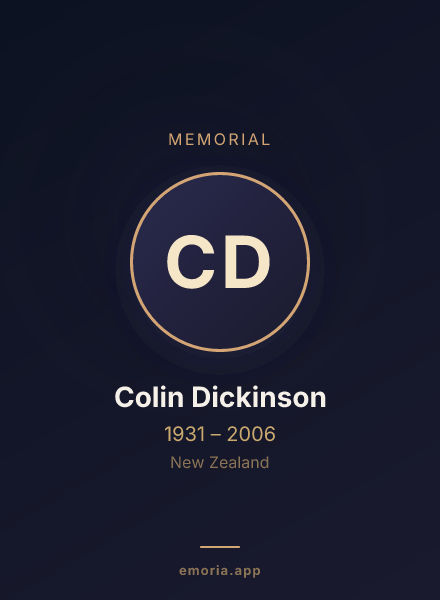 Memorial portrait of Colin Dickinson