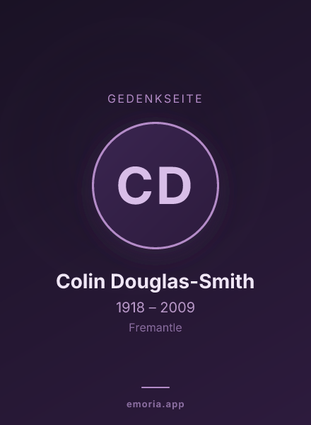 Gedenkportrait von Colin Douglas-Smith