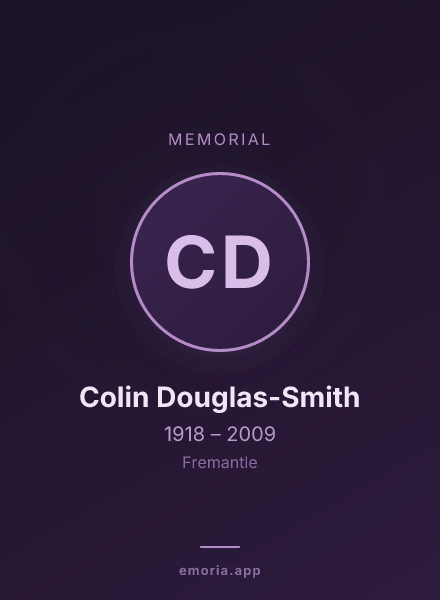 Memorial portrait of Colin Douglas-Smith