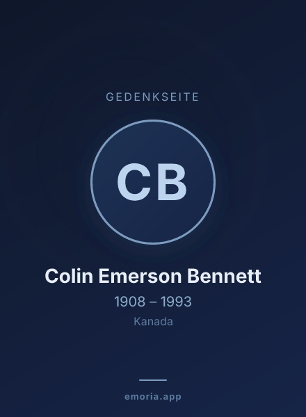 Gedenkportrait von Colin Emerson Bennett