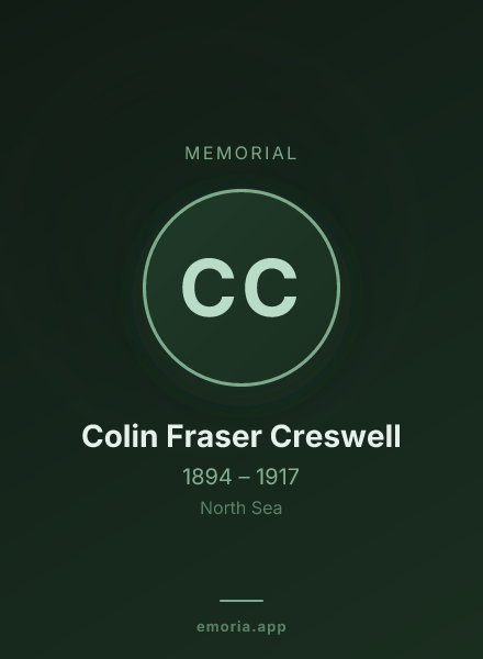 Memorial portrait of Colin Fraser Creswell