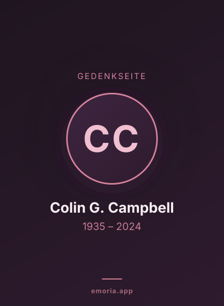 Gedenkportrait von Colin G. Campbell