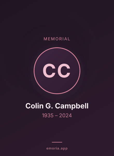 Memorial portrait of Colin G. Campbell