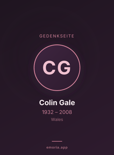 Gedenkportrait von Colin Gale
