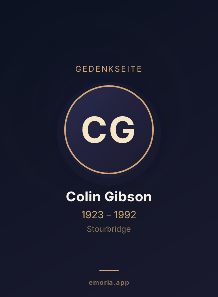 Gedenkportrait von Colin Gibson