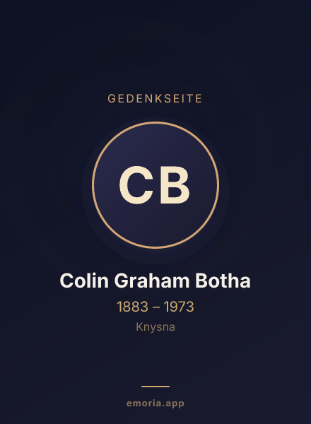 Gedenkportrait von Colin Graham Botha
