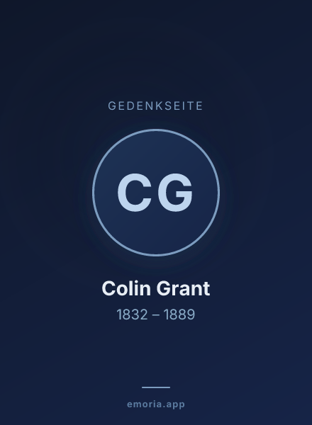 Gedenkportrait von Colin Grant
