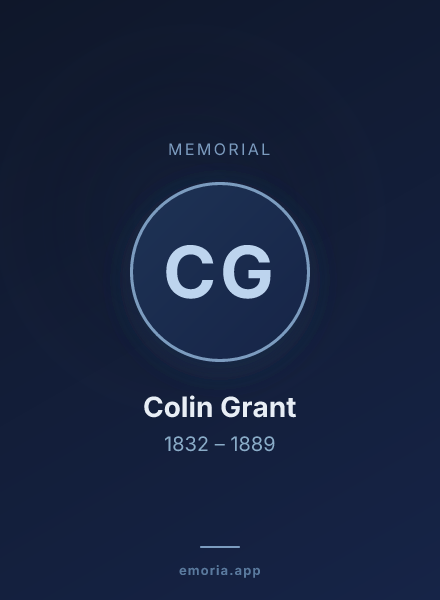 Memorial portrait of Colin Grant