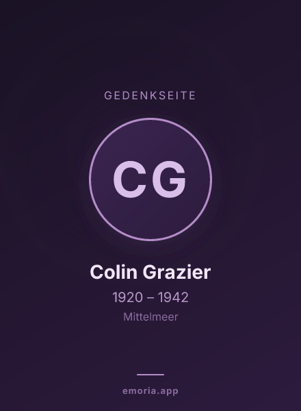 Gedenkportrait von Colin Grazier