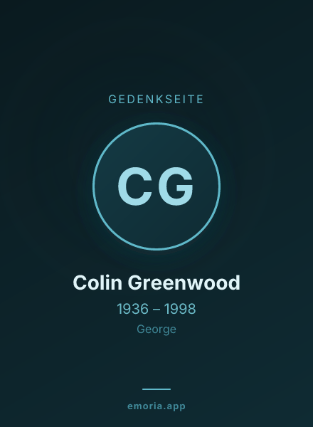 Gedenkportrait von Colin Greenwood