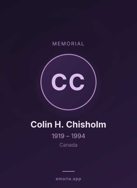 Memorial portrait of Colin H. Chisholm