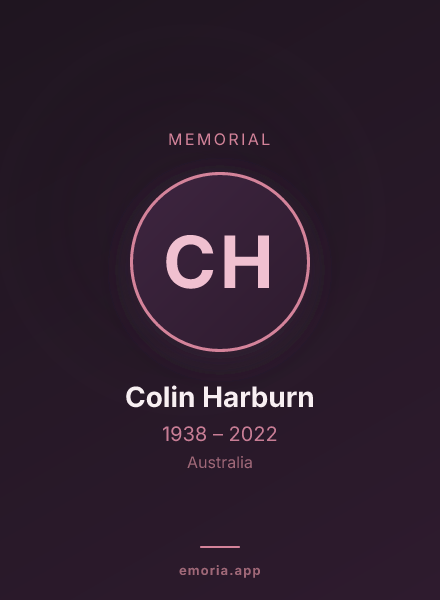 Memorial portrait of Colin Harburn