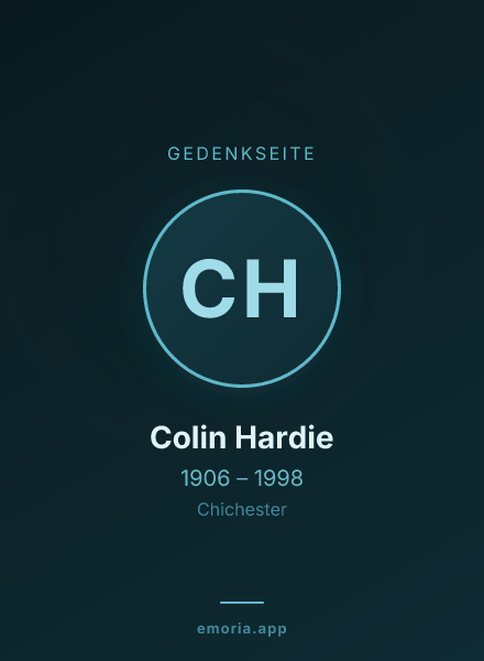 Gedenkportrait von Colin Hardie
